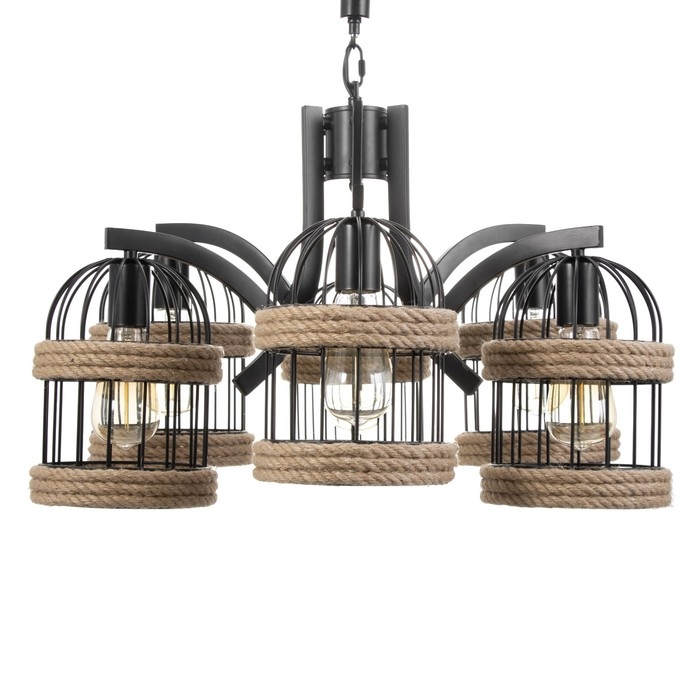 Люстра Люстра "Сенза" 6хЕ27 черный 74х39х20 см