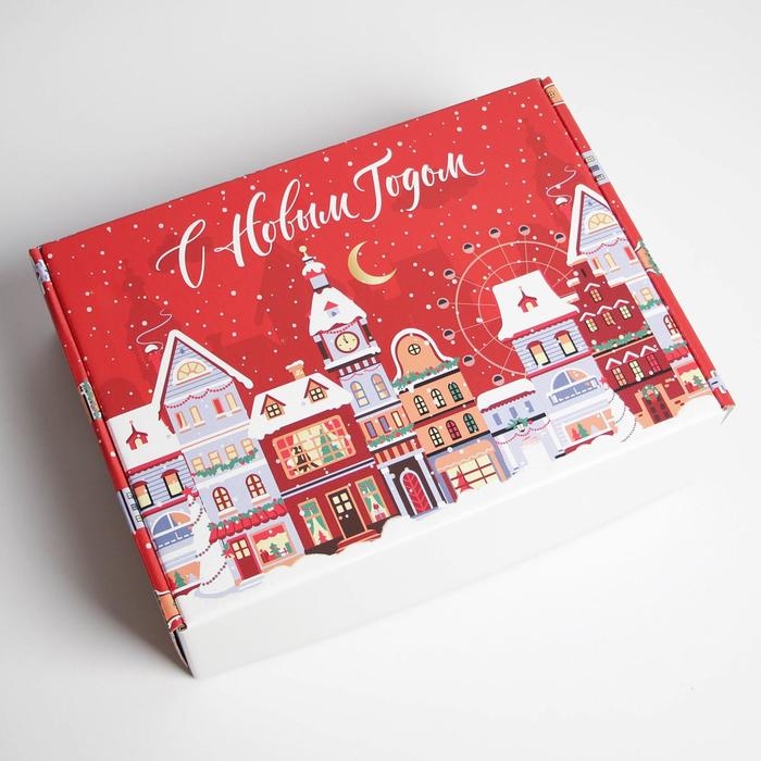 Коробка подарочная новогодняя складная «С Новым Годом», 30,7 х 22 х 9,5 см, Новый год Коробка подарочная новогодняя складная «С Новым Годом», 30,7 х 22 х 9,5 см, Новый год