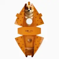 Коробка складная с окном «Корги», 9 х 14 х 6 см