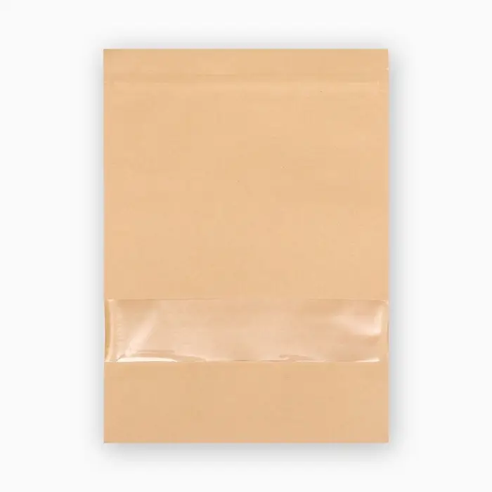 Пакет Zip - lock Крафт с прямоугольным окном 18&times;26 см