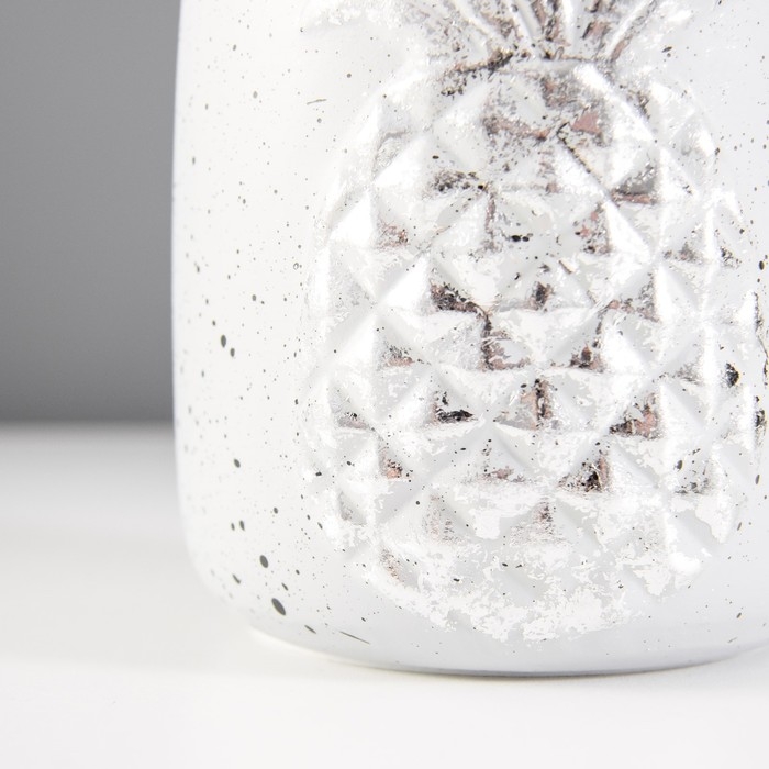 Настольная лампа Настольная лампа "Ананас" Е14 40Вт серый серебро 20х20х32см RISALUX