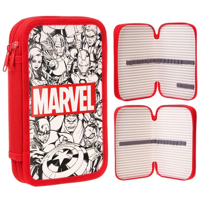 Пенал 2 секции,125х205х40 мм, ламинированный картон, Мстители Пенал 2 секции,125х205х40 мм, ламинированный картон, Мстители