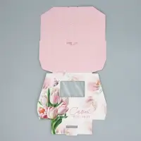 Кондитерская упаковка, коробка с ламинацией &laquo;Тюльпаны&raquo;, 10&times;8&times;3.5 см