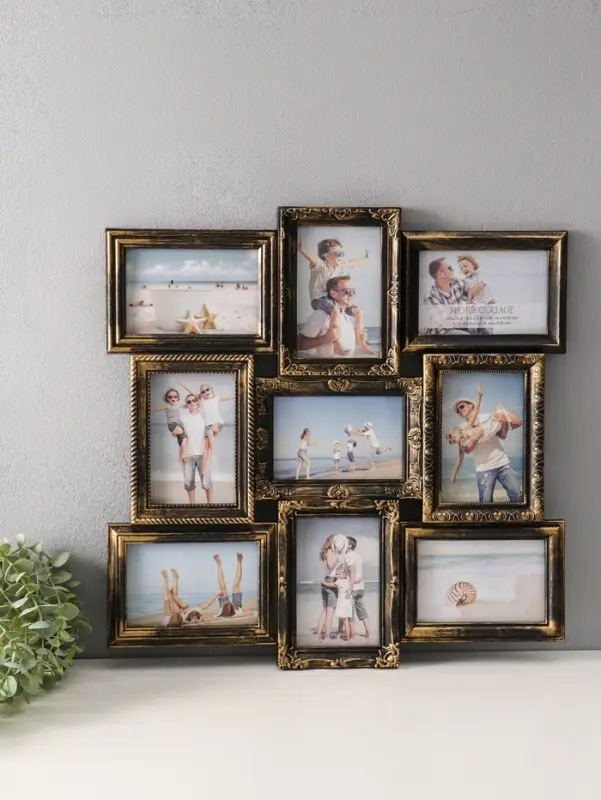 Фоторамка - коллаж на 9 фото 10&times;15 см &laquo;Бронзовый век&raquo;, 49.5&times;48 см