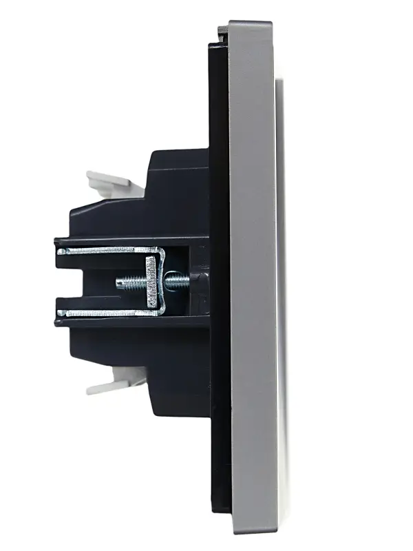 FORTE&PIANO Выключатель 2-клавишный проходной с индикацией 10А FP508 сталь IEK