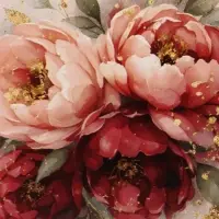 Открытка &laquo;С юбилеем!&raquo;, букет пионов, 15&times;15 см