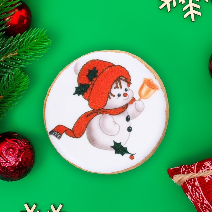 Новый год. Печенье ванильное Новый год. Печенье ванильное "Новогоднее ассорти №1" 35г(1кор=16шт)