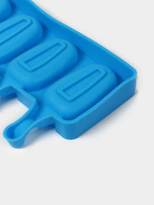 Форма для мороженого Доляна &laquo;Эскимо малое&raquo;, силикон, 21.5&times;12.5&times;2 см, 4 ячейки (6.9&times;3.8 см), МИКС