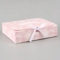 Коробка подарочная самосборная &laquo;Только тебе&raquo;, 20&times;18&times;5 см, с лентой
