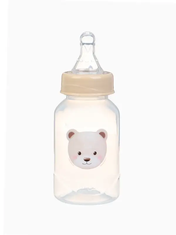 Бутылочка для кормления «Bear» 150 мл, цилиндр, бежевый Mum&Baby Бутылочка для кормления «Bear» 150 мл, цилиндр, бежевый Mum&Baby