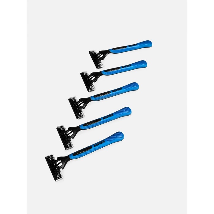 Одноразовый бритвенный станок  Одноразовый бритвенный станок "Rapira Sprint 3" с тремя лезвиями и увлажняющей полосой, 5 шт 1034005