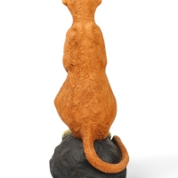 Садовая фигура из полистоуна «Большой сурикат на камне», 60×24×22 см