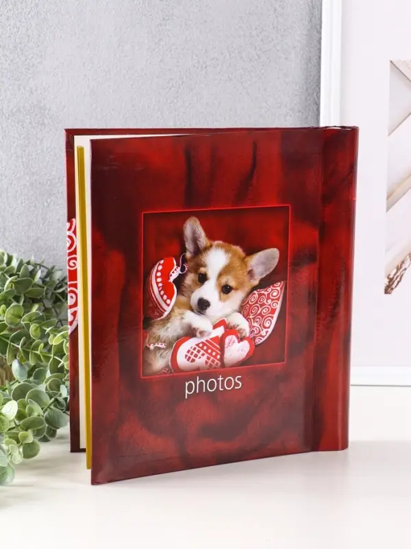 Фотоальбом 30 магнитных листов 23X28см, Фотоальбом 30 магнитных листов 23X28см, "Собака", пер-т внутр.спираль МИКС