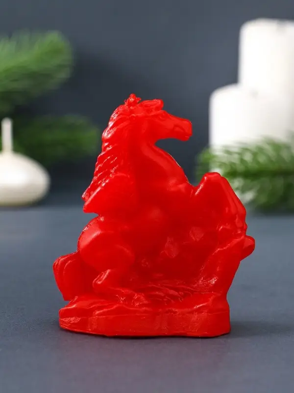 Свеча декоративная &laquo;Лошадка-Пегас&raquo; 3.5&times;6.5&times;8 см, красный