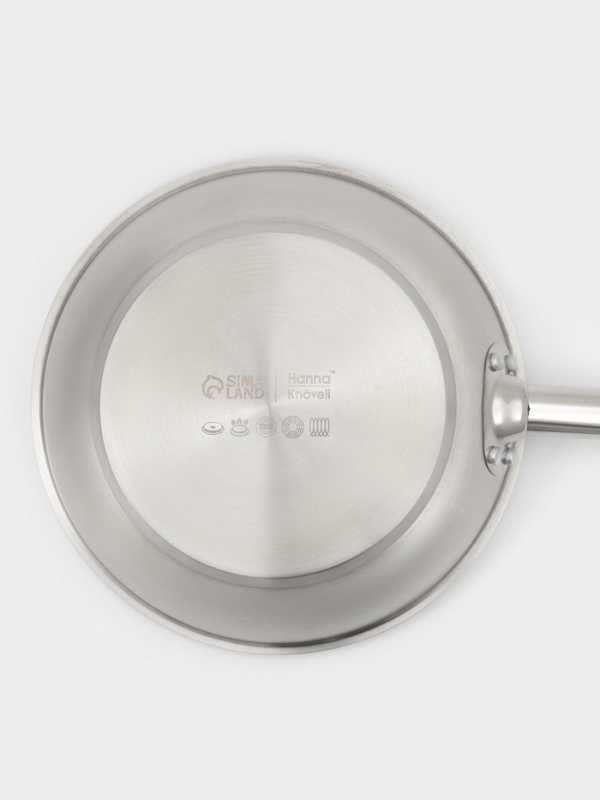 Сковорода d=26 см, h=6 см, толщина стенки 0,6 мм, индукция, дно al+fe+al