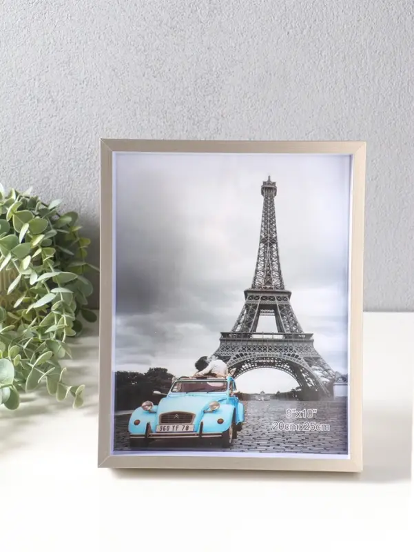 Фоторамка пластик 20х25 см "Ламберто" серебро с белым 26х21х3,5 см