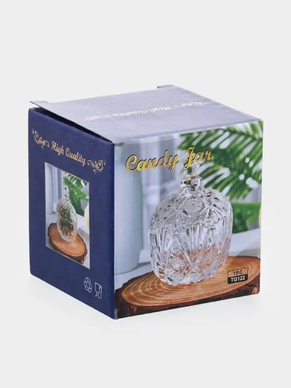 Сахарница &laquo;Льдинка&raquo;, 6.5&times;9 см, стекло, прозрачная