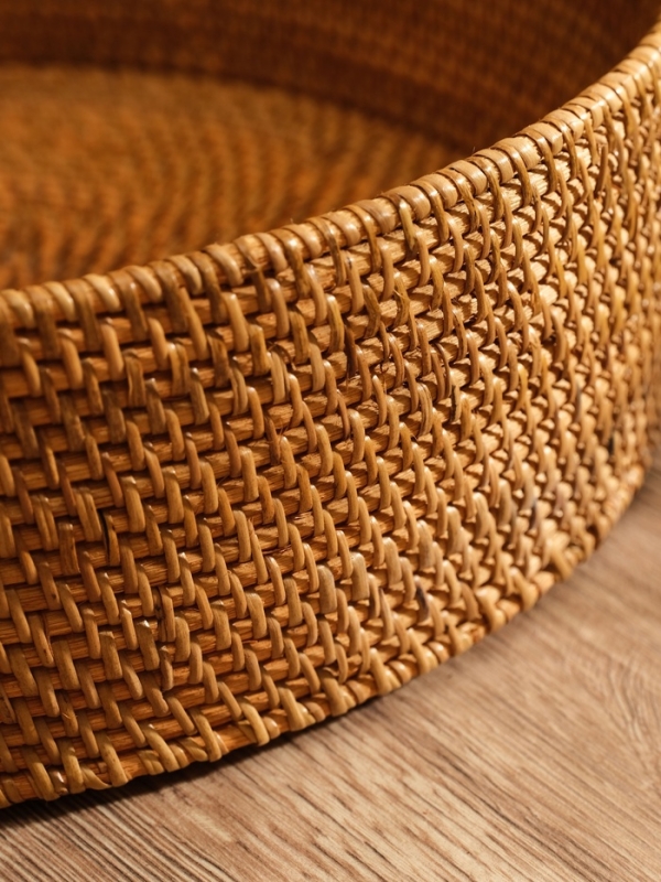 Корзина плетеная ротанг, 30х30х10 см