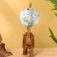 Глобус сувенирный, 11×8×21 см, подставка дерево