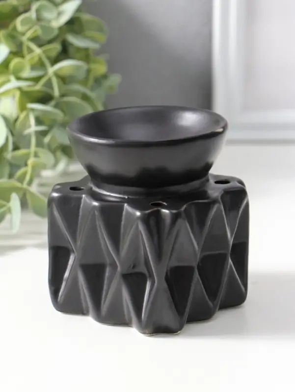 Аромалампа для эфирных масел &laquo;Грани. Куб&raquo;, чёрные, 8&times;8&times;9.5 см