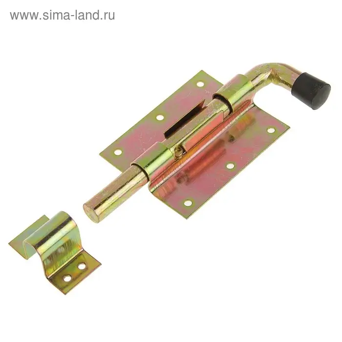 Задвижка дверная, 100 мм по основанию, оцинкованная