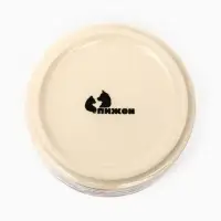 Миска &laquo;Акриловые полоски&raquo;, 180 мл, 10.5&times;10.5&times;4 см, керамика, бежевая