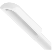 Ручка шариковая автомат. пластиковый корпус белый, синяя, лого