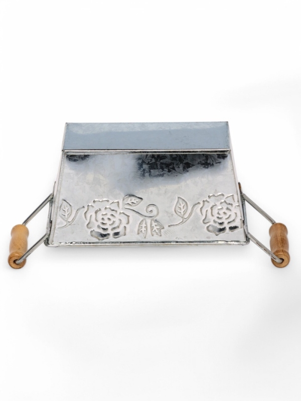 Кашпо с деревянными ручками "Бонсай Альва" 16х8х8см