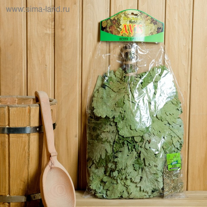 Набор веник ЭКСТРА из кавказского дуба с чайным напитком Набор веник ЭКСТРА из кавказского дуба с чайным напитком "Утро", в индивидуальной упаковке