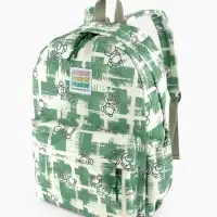 Рюкзак школьный на молнии, с карманами, с принтом, размер 28.5&times;12&times;41 см, зелёный