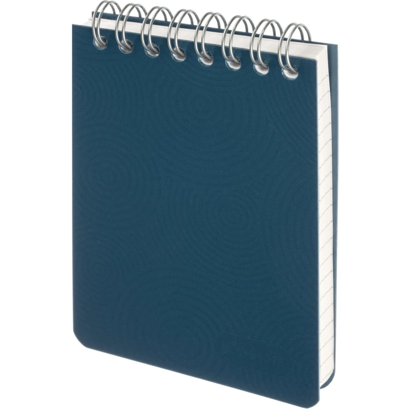 Блокнот Комус на спирали, синий, А7, 80л клетка