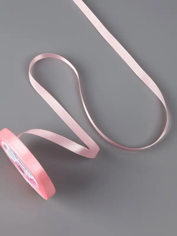 Лента атласная, 10 мм, 23±1 м, розовая №04 Лента атласная, 10 мм, 23±1 м, розовая №04