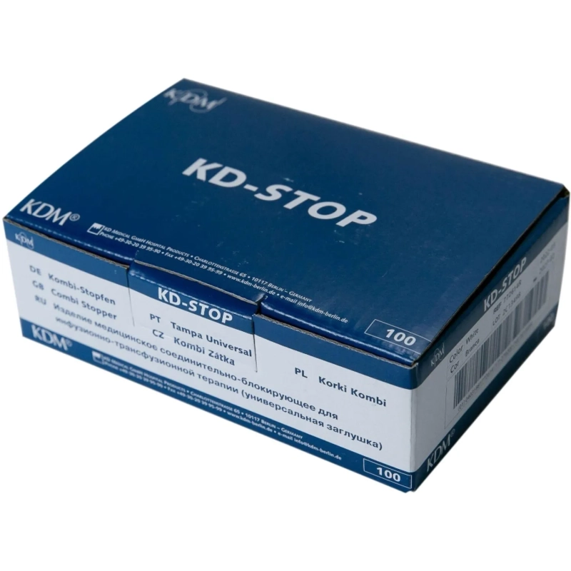 Устройство соед.-блок. для инф.-трансфуз.терапии, белый, KDM, 100шт/уп