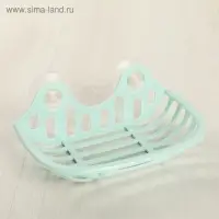 Мыльница на присосках Полимербыт, пластик, 16&times;10&times;6.5 см, МИКС