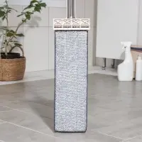 Швабра для мытья пола с вертикальным отжимом Доляна, 35&times;14&times;125 см, стальная ручка, микрофибра, дополнительная насадка