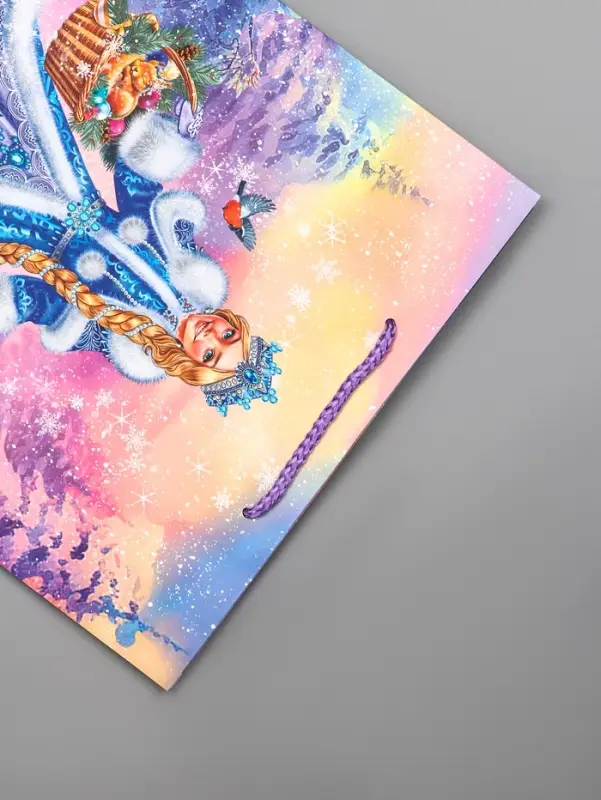 Пакет подарочный новогодний ламинированный, «Снегурочка и зайчик» , 26×12×32 см Пакет подарочный новогодний ламинированный, «Снегурочка и зайчик» , 26×12×32 см