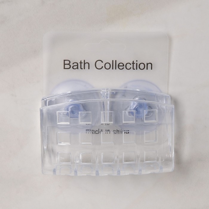 Мыльница настенная на присосках Bath Collection, 9,5×5×6 см, цвет МИКС Мыльница настенная на присосках Bath Collection, 9,5×5×6 см, цвет МИКС