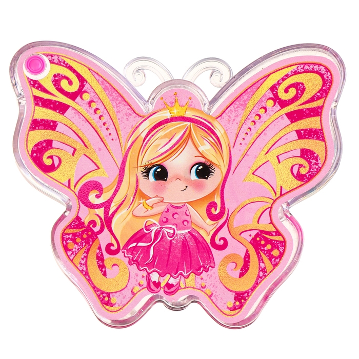 Водная игра с колечками «Бабочка», цвет розовый Водная игра с колечками «Бабочка», цвет розовый