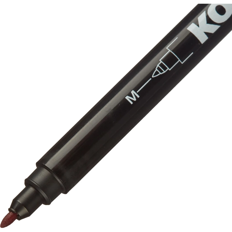 Маркер перманентный KORES красный 1 мм