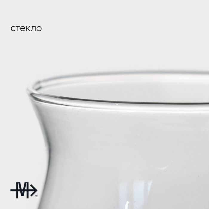 Бокал для вина стеклянный Magistro &laquo;Пантера&raquo;, 300 мл, 11&times;7,5 см, с трубочкой