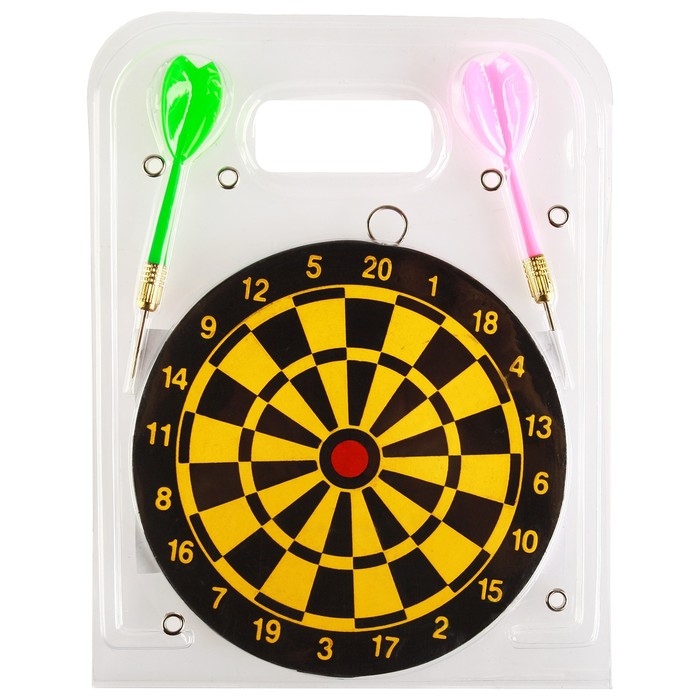 Дартс, мишень диаметром 15 см, 2 дротика Дартс, мишень диаметром 15 см, 2 дротика