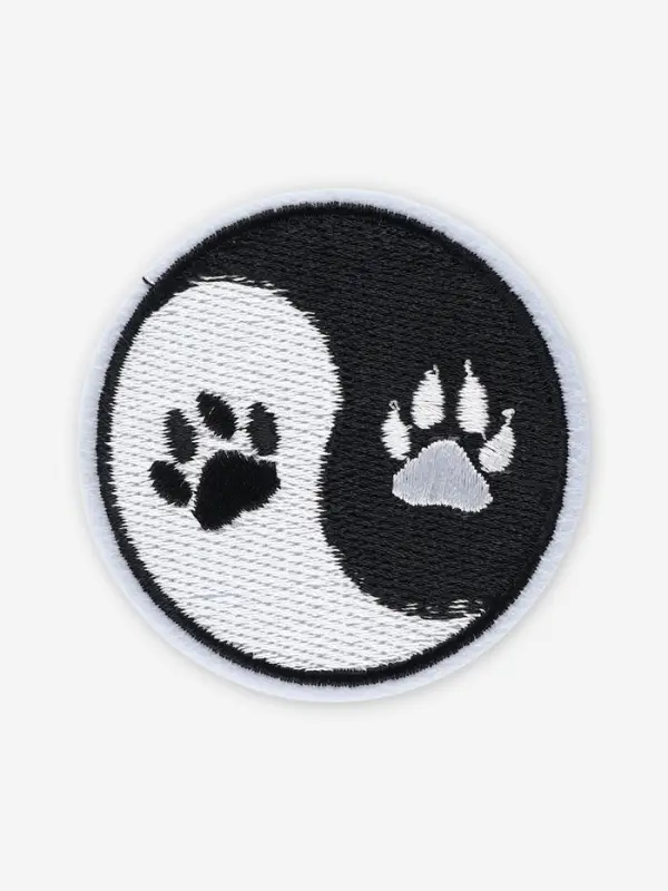 Термоаппликация «Инь-Ян», 6×6 см, чёрно-белая Термоаппликация «Инь-Ян», 6×6 см, чёрно-белая