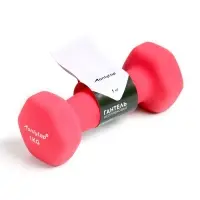 Гантель неопреновая ONLYTOP, 1 кг, цвет фуксия