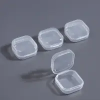 Баночки для хранения мелочей, 4 шт., 3.4&times;3.4&times;1.8 см, прозрачный