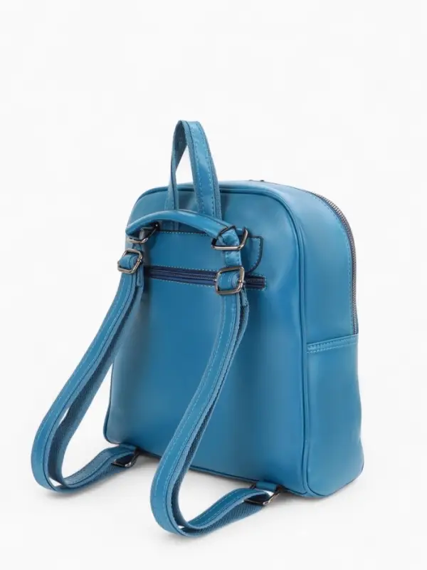 Рюкзак-сумка женский на молнии, с карманами, размер 27&times;9.5&times;32 см, синий