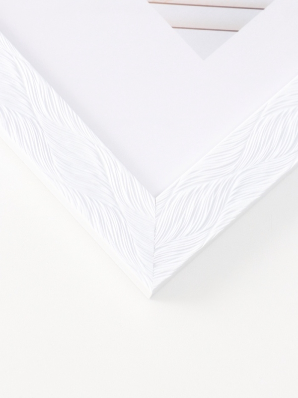 Фоторамка пластик "МИРАМ" 20х30 см, белый, волнистый