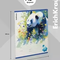 Тетрадь 24 листа в линейку ErichKrause Flower Panda, 60 г/м&sup2;, обложка мелованный картон, МИКС