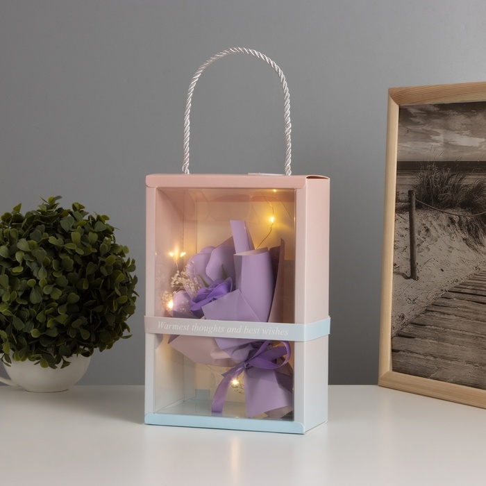 Ночник «Букет роз» розовый LED 3хAG10 7.5х15.5х23см Ночник «Букет роз» розовый LED 3хAG10 7.5х15.5х23см