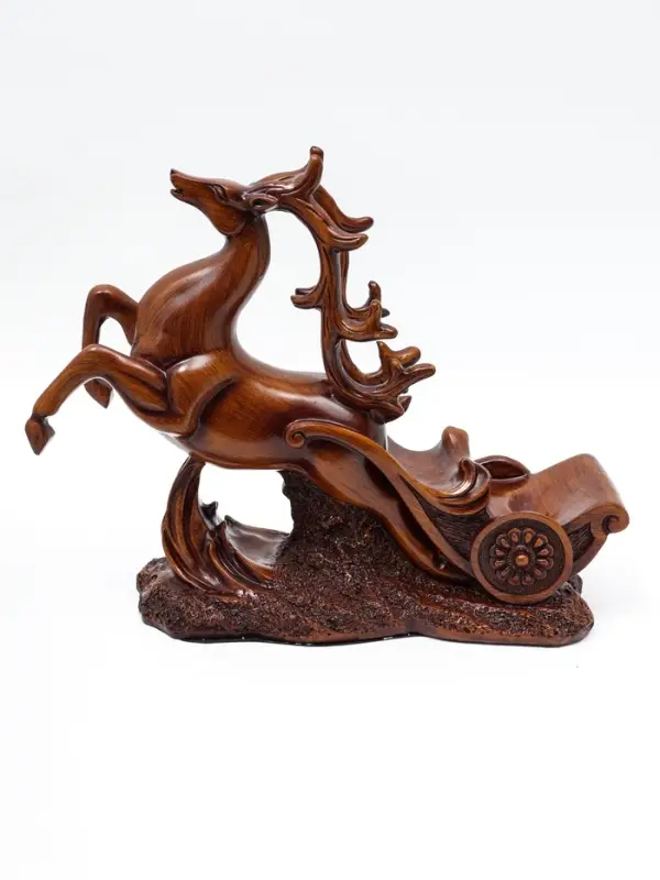 Подставка под бутылку TAKE IT EASY &laquo;Олень&raquo;, полистоун под дерево, 17&times;12&times;28 см