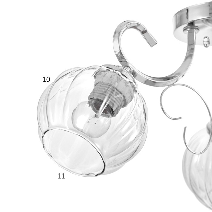 Люстра Люстра "Эшли" 3х40Вт Е27 Хром 53х53х20см